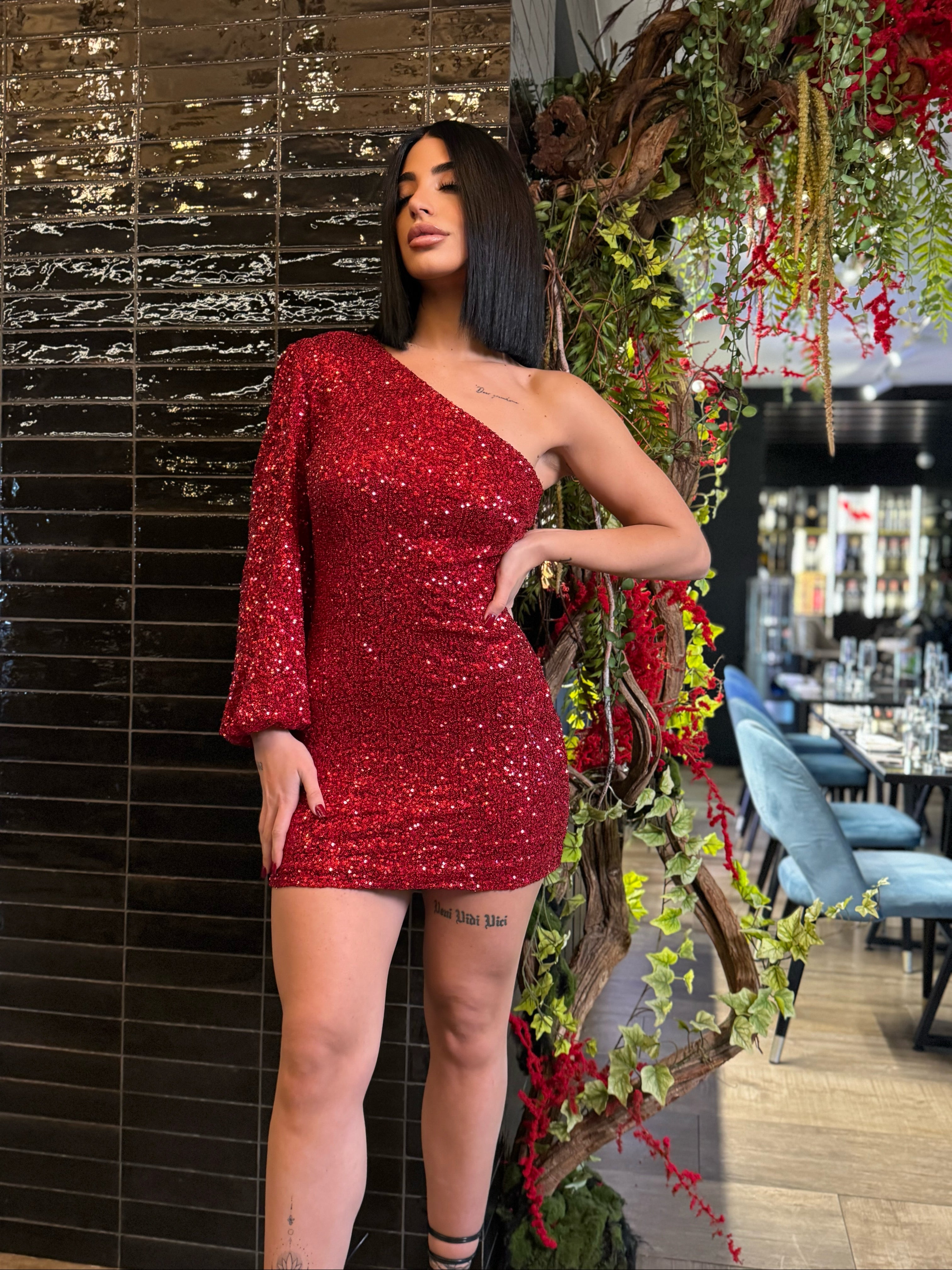 DRESS PIXIE RED