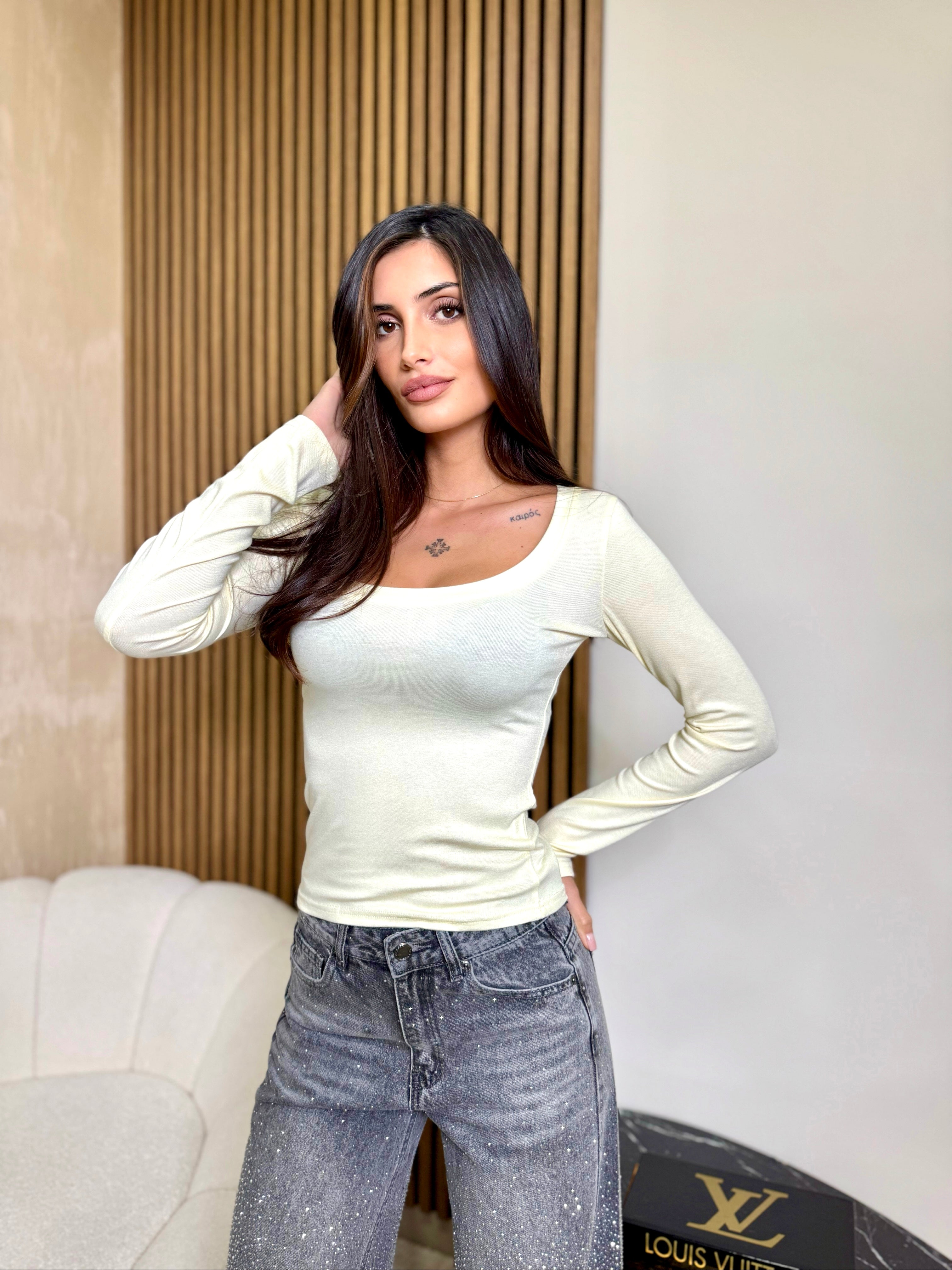MAGLIA KIM BASIC Gialla