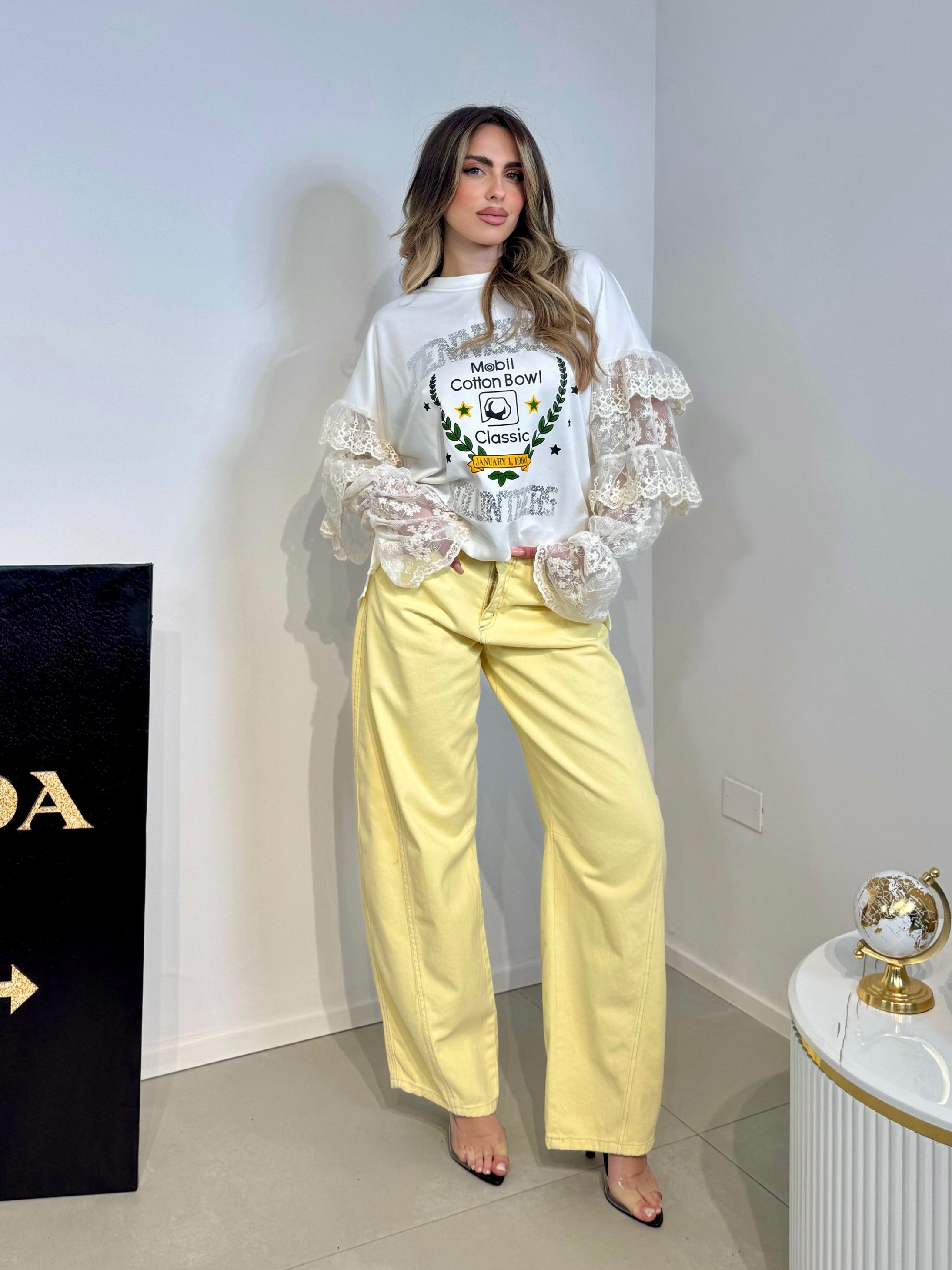 JEANS CREAM YELLOW