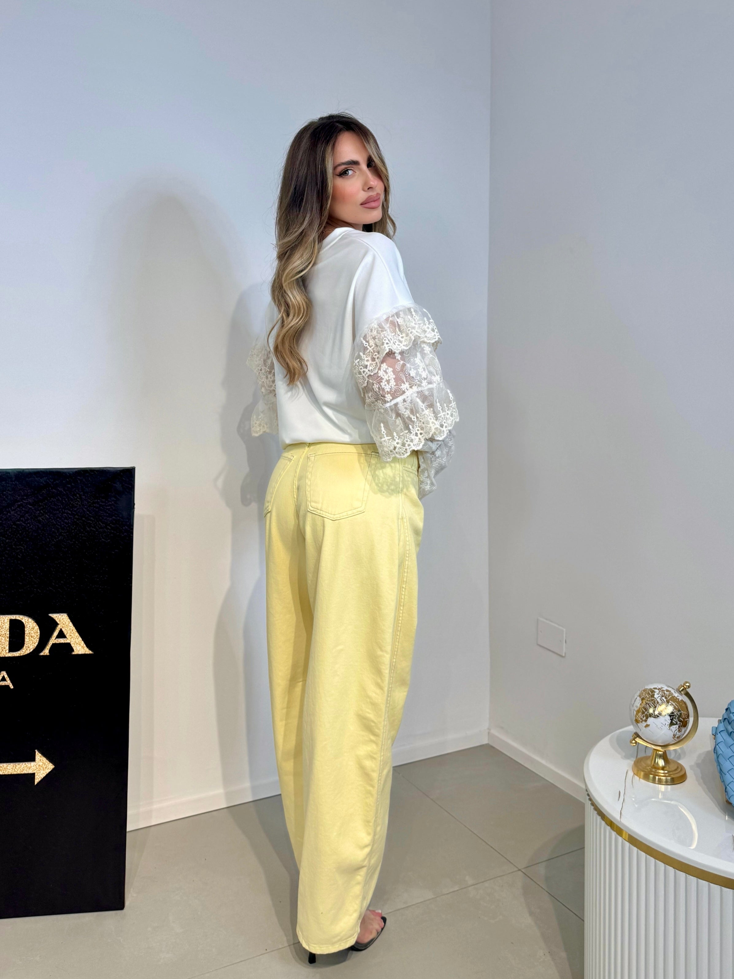 JEANS CREAM YELLOW