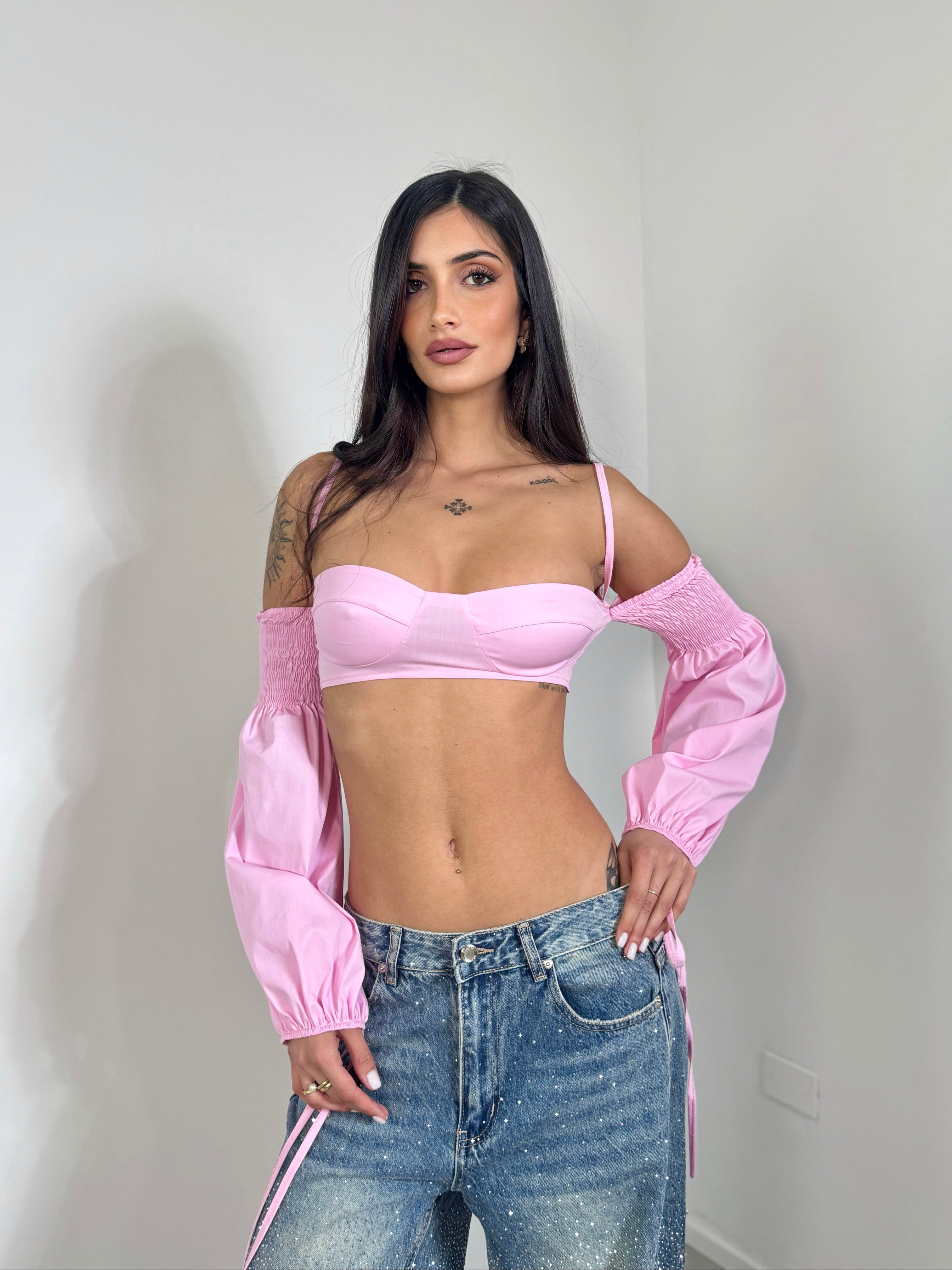 Top Flora Pink