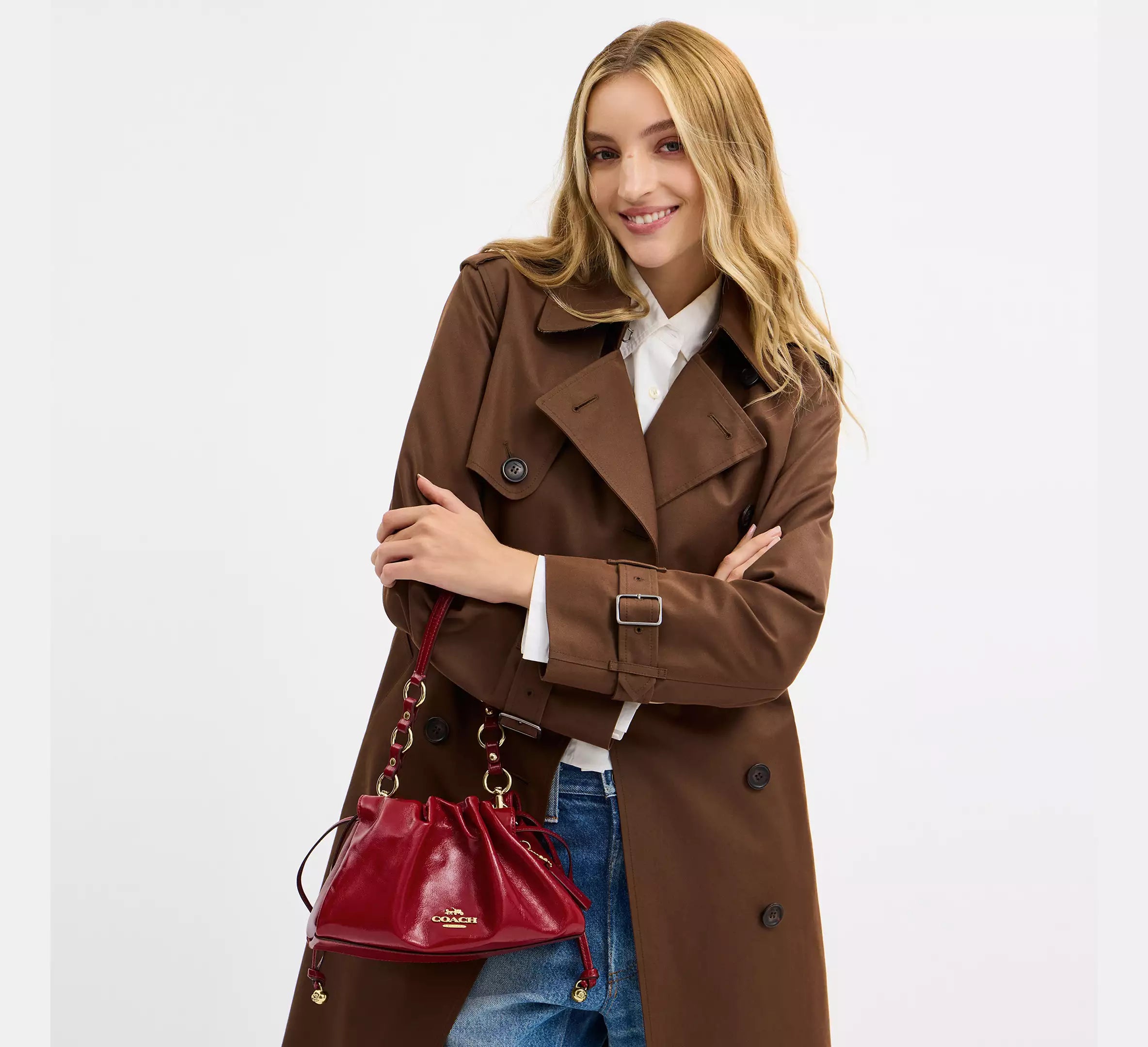 Borsa a tracolla Faye con ruches