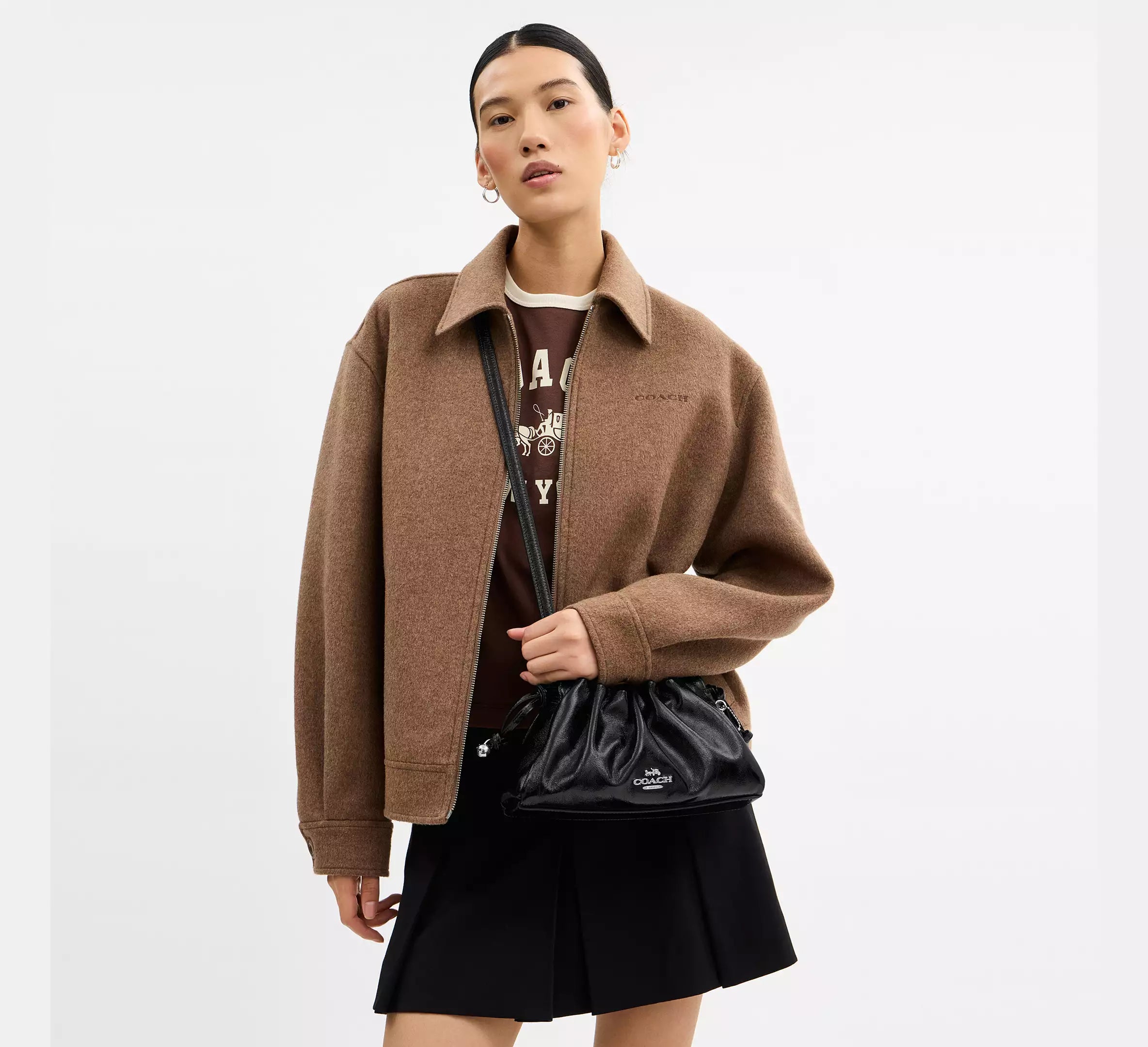 Borsa a tracolla Faye con ruches