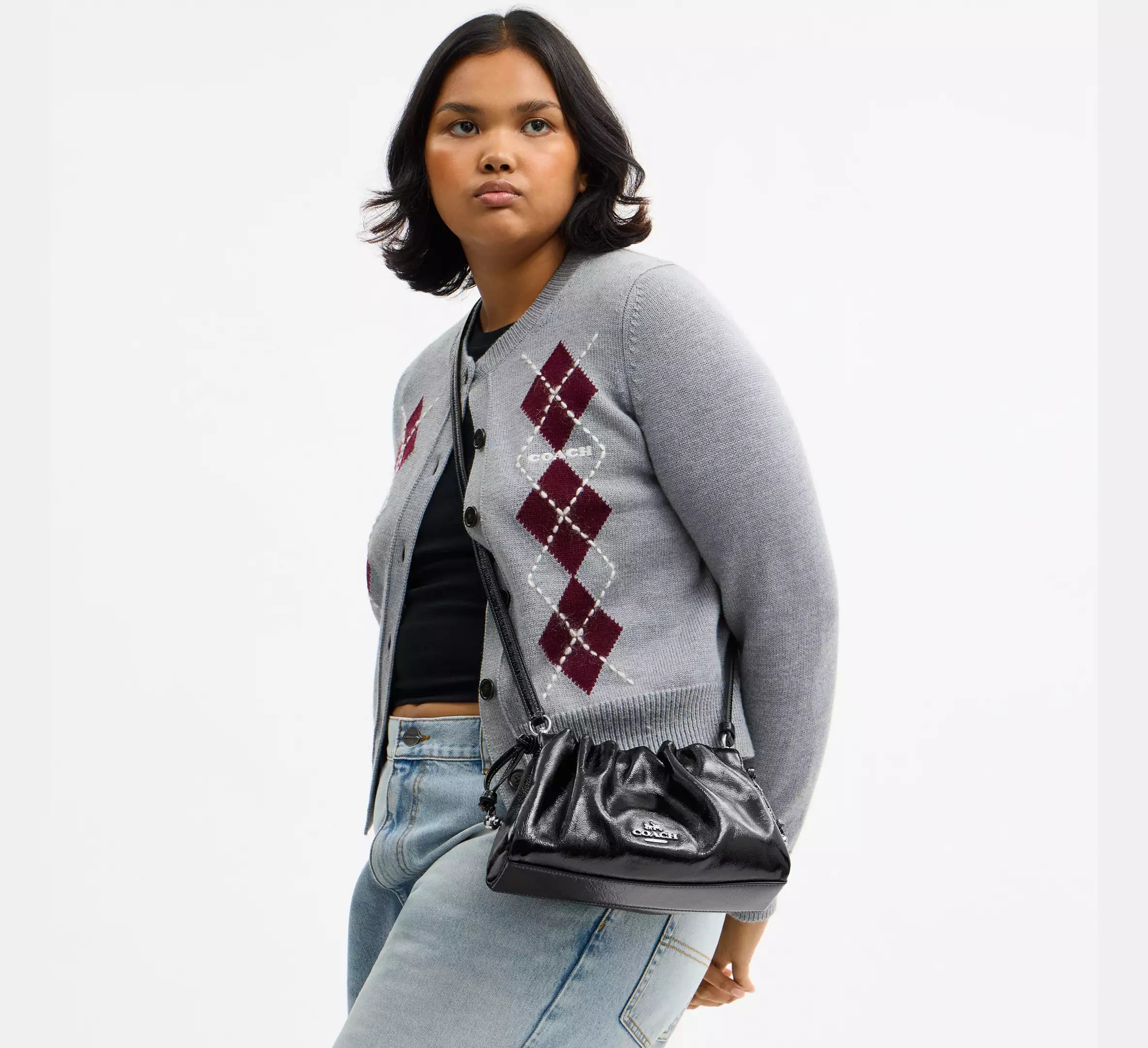 Borsa a tracolla Faye con ruches