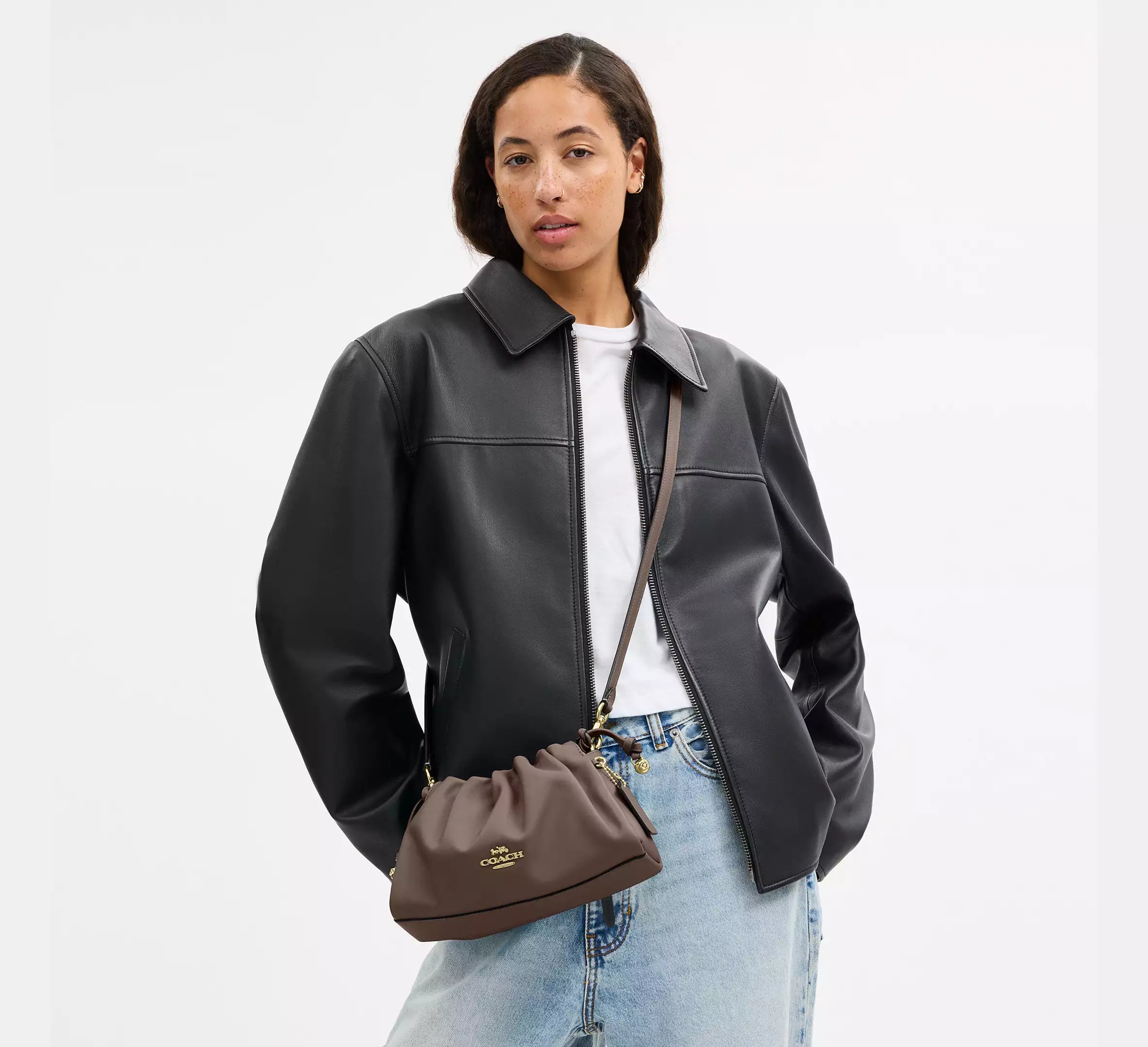 Borsa a tracolla Faye con ruches