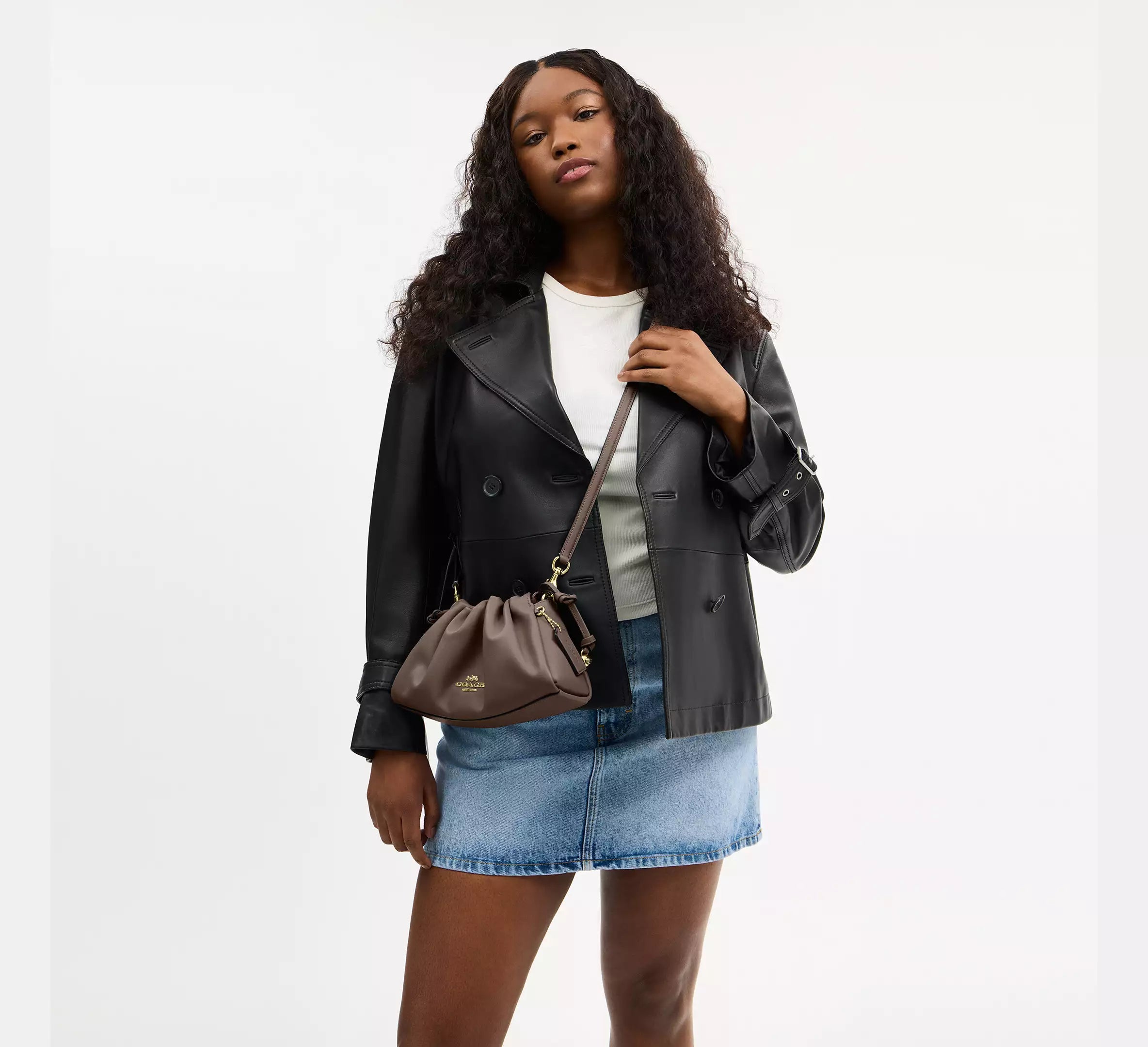 Borsa a tracolla Faye con ruches