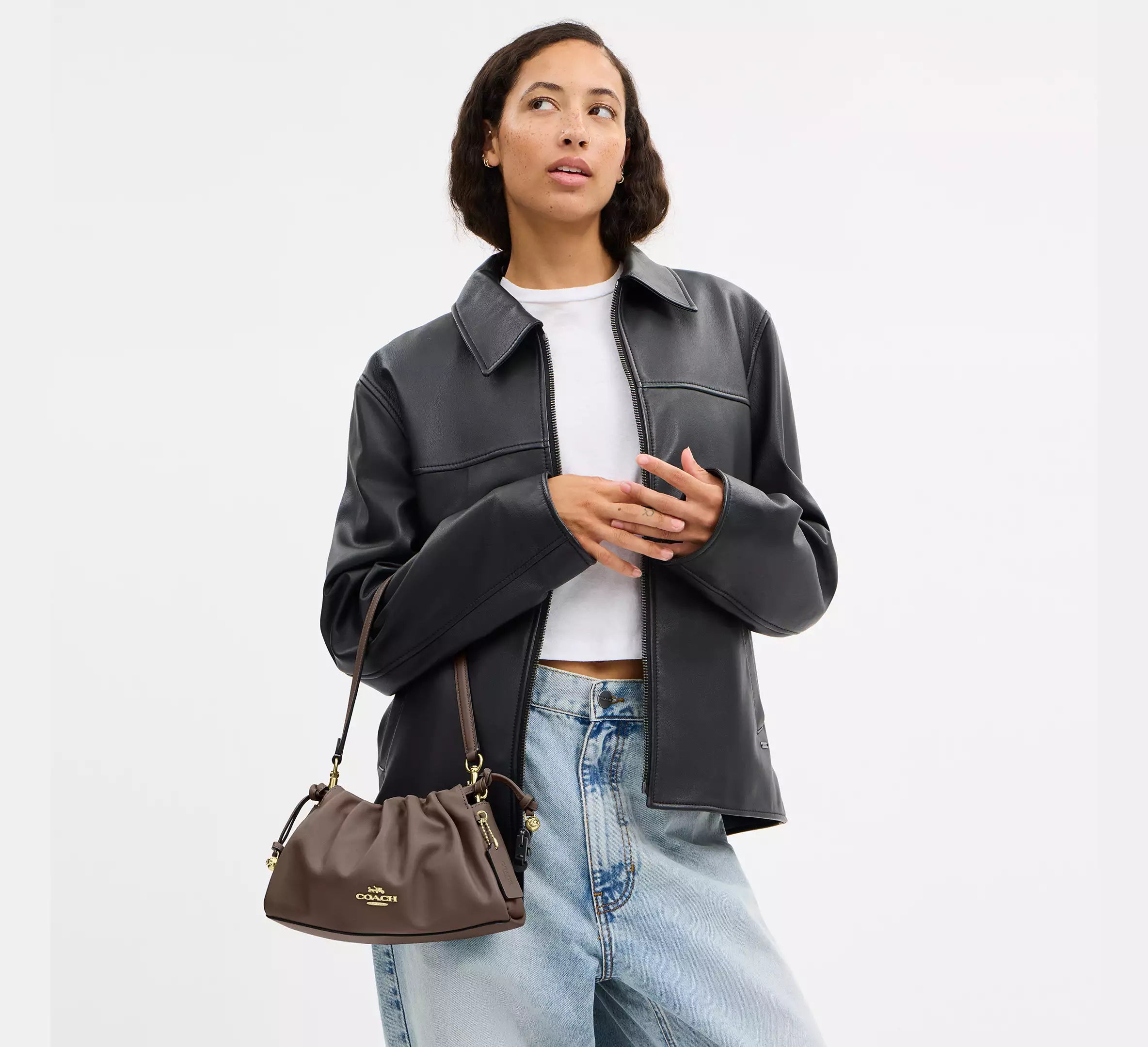 Borsa a tracolla Faye con ruches