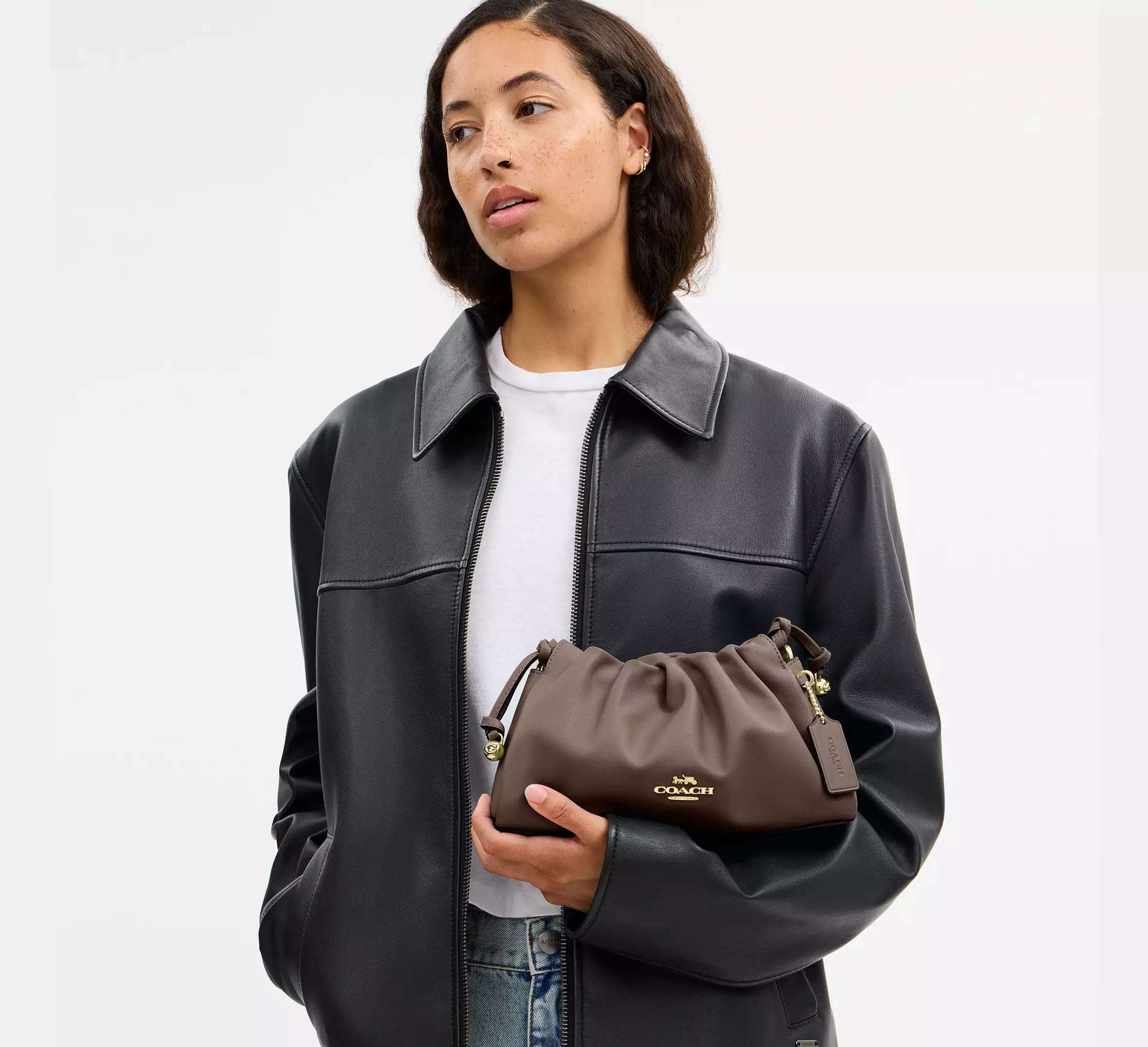 Borsa a tracolla Faye con ruches