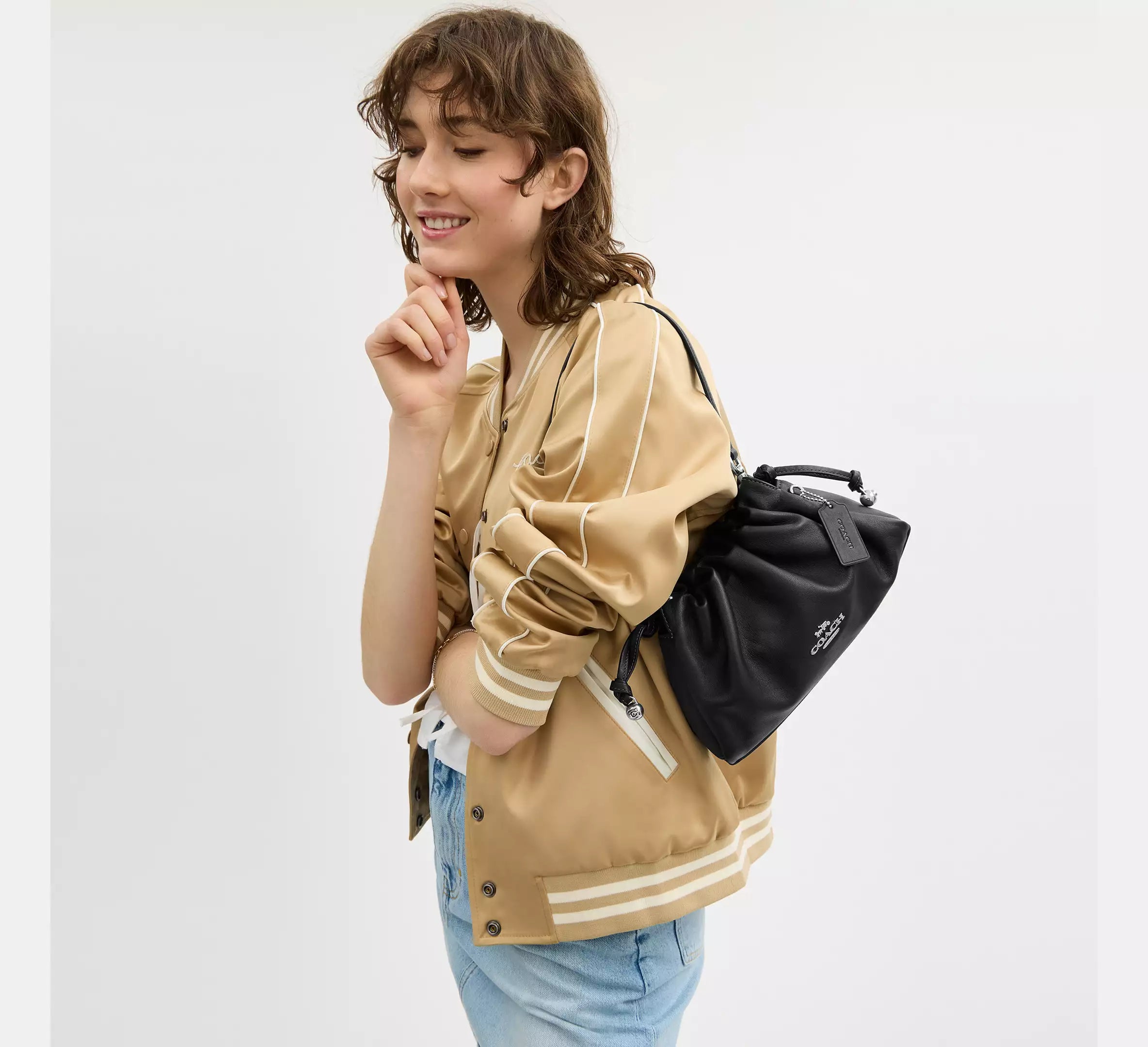 Borsa a tracolla Faye con ruches