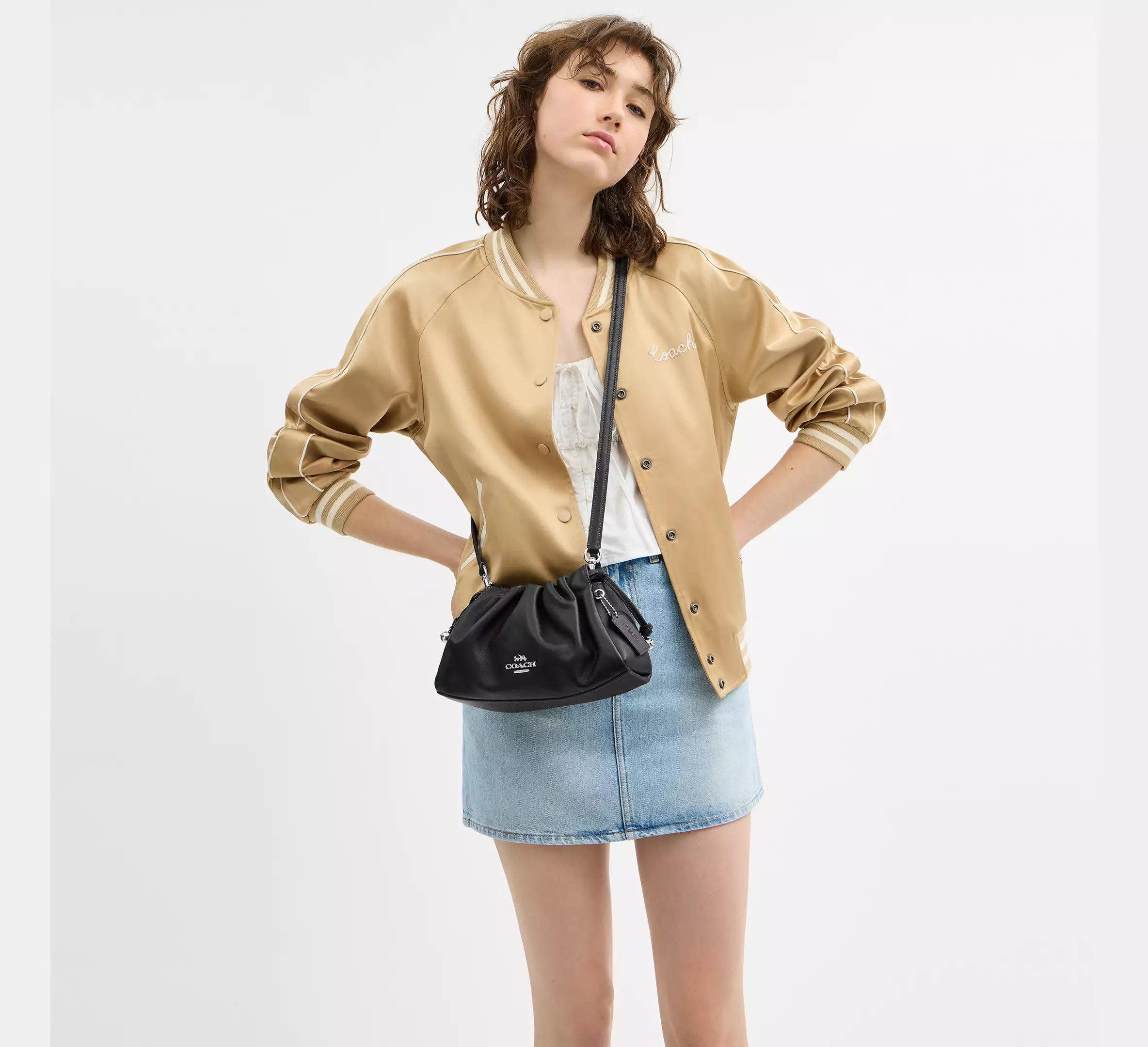Borsa a tracolla Faye con ruches