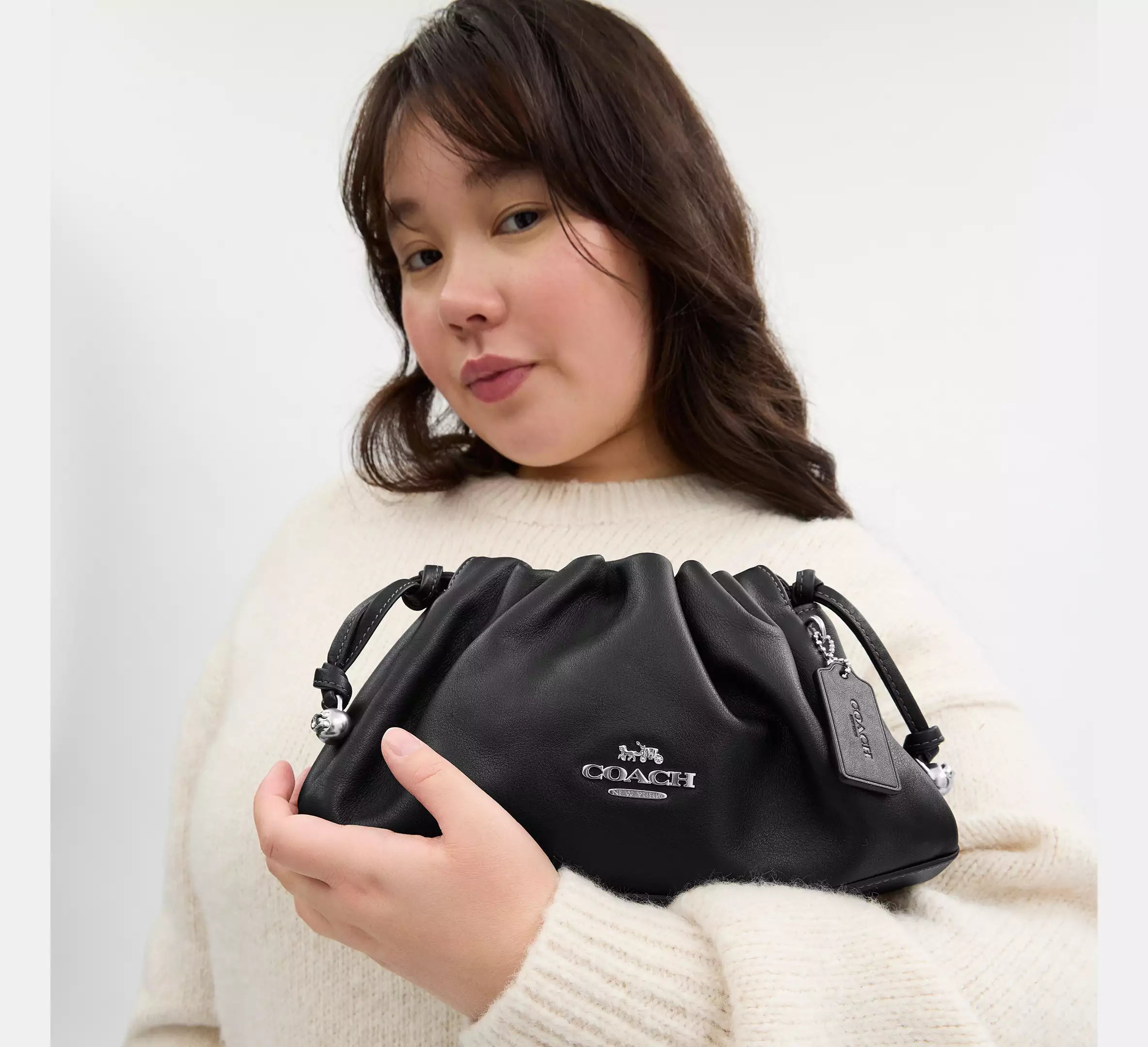 Borsa a tracolla Faye con ruches